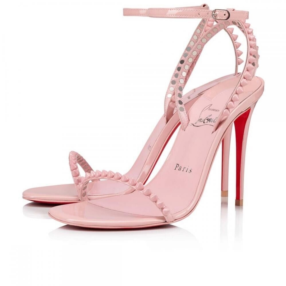 Christian Louboutin So Me rosy pink spike sandals EU 39